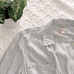 Everyday Pinstriped Button-up